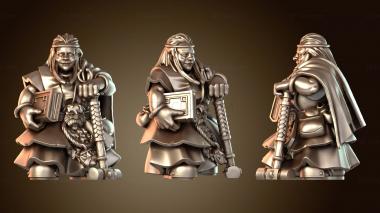 3D модель Гномья женщина-жрица рун (STL)