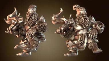 3D модель Гномьи заклинатели огня в ярости (STL)