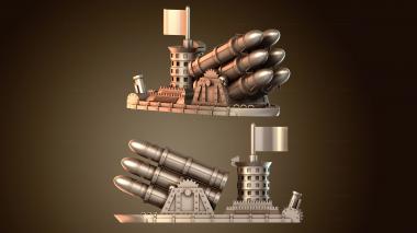 3D модель Боевая баржа «Громовой огонь» флота гномов (STL)