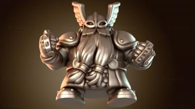 3D модель Гном-панчер мускулистый (STL)