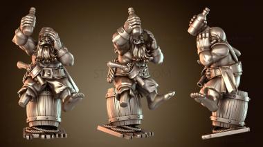 3D модель ГНОМ-ХУДОЙ ПИРАТ-МУЗЫКАНТ (STL)