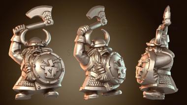 3D модель Гном-воин в доспехах (STL)