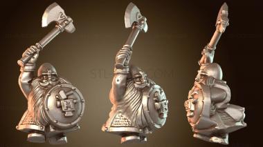 3D модель Гном-воин, измученный войной (STL)