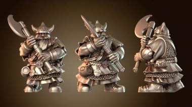 3D модель ГНОМ Воины ВОИН ДВУХЛЕСТНЫЙ старый (STL)