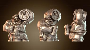 3D модель Гном-бармен (STL)