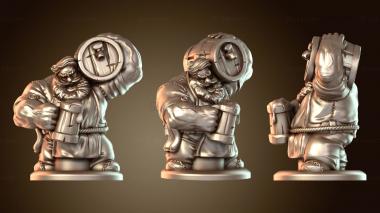 3D модель Гном-бармен веселый (STL)