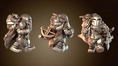 3D модель Гномья лёгкая пехота с ребёнком (STL)