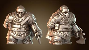 3D модель Гном-разбойник настороже (STL)