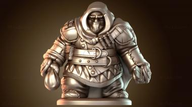 3D модель Гном-разбойник скрывается (STL)