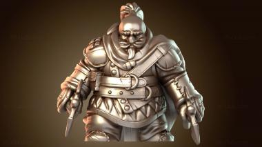 3D модель Гном-разбойник злой (STL)