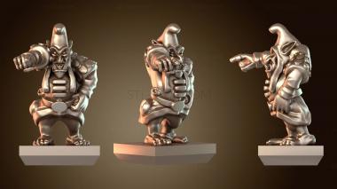 3D модель Гномы, Боевые машины, Хоб Гоб, Метатель стрел, Экипаж, зазубренный (STL)