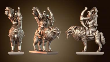 3D модель Гномы, свирепые наездники на волках (STL)