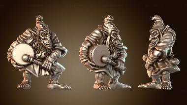 3D модель Восточный гоблин-музыкант с барабаном (STL)