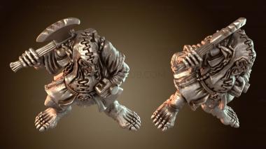3D модель Восточный гоблин-воин зеленокожий (STL)