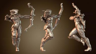 3D модель Эльфийский лучник, бегущий с dotg, эльфийский лучник, лук (STL)