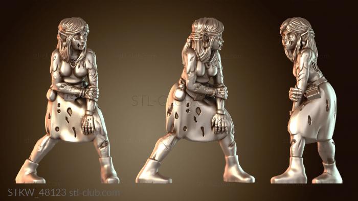 Military Эльфийка-зомби