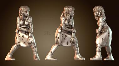 3D модель Эльфийка-зомби (STL)