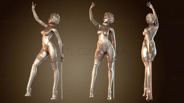 3D модель Эльфийская монахиня NSFW Воин (STL)
