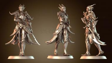 3D модель Шлем эльфа-воина с мечом (STL)