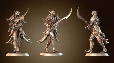 3D модель Эльф Воин Походка с Мечом (STL)