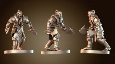 3D модель Эльфийский варвар свирепый (STL)
