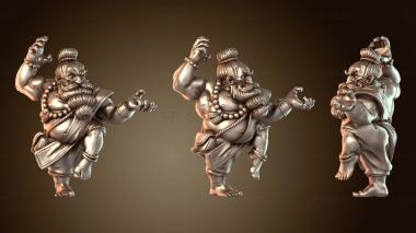 3D модель Вечнотемные эльфы, гномы, мужчины-монахи (STL)