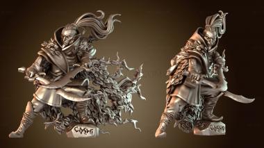 3D модель Вечнотемные эльфы, гномы, мужчины, монахи, мистики (STL)