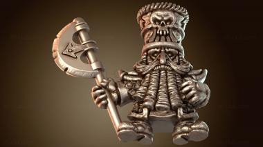 3D модель Злой гном-воин в броне (STL)