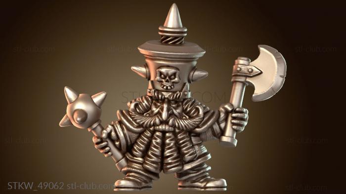 Military Злой Гном Воин агрессивен