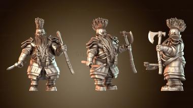 3D модель F Воин Деревенский Гном (STL)