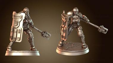 3D модель Боевик из отряда по борьбе с беспорядками полиции веры (STL)