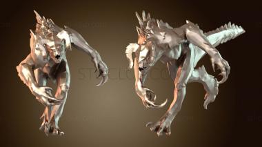 3D модель Fallout Deathclaw нападает на DC (STL)