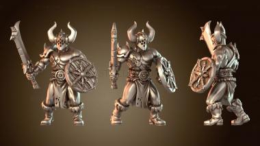 3D модель Фэнтези Варвар Дикарь (STL)