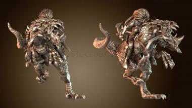 3D модель Фэнтезийный кавалерийский ящерица (STL)