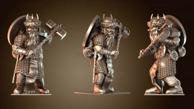 3D модель Фэнтезийные всадники — полк штормовых гномов (STL)