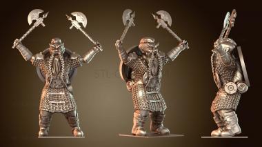 3D модель Всадники Фэнтези, могучий полк Гномов Шторма (STL)