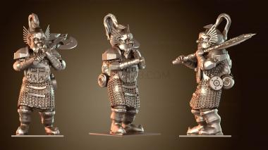 3D модель Фэнтезийные всадники, полк грозовых гномов, мощный (STL)