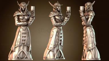 3D модель Женщина пьет вино (STL)