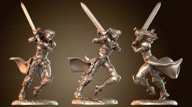 3D модель Героическая женщина-боец (STL)