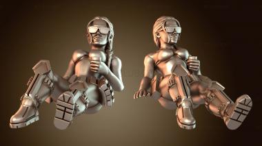 3D модель Женский береговой отряд и армейская тишина смерти (STL)