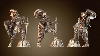 3D модель Бесстрашная женщина-воин (STL)