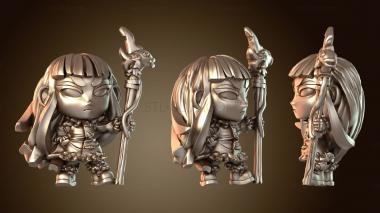 3D модель Женщины-воительницы Акна (STL)