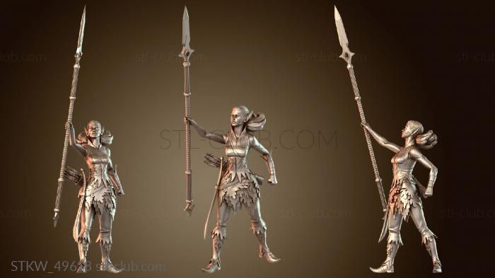 Military Фея Эльфийка Осеннее Копье Стремительная