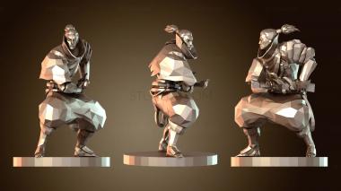 3D модель Бойцы Азиатский боец Катана Чувак (STL)