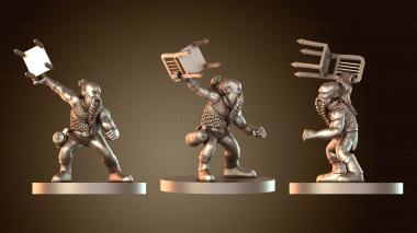 3D модель Бойцы Гном-боец Импровизированное оружие (STL)