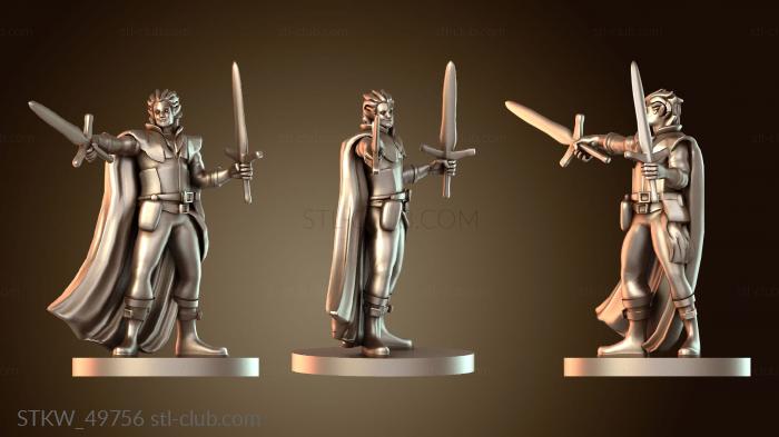 Military Бойцы Эльфийский Полуэльф Боец с Двумя Оружиями