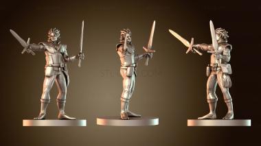 3D модель Боевые ботинки Fighters Elven Two Weapon (STL)