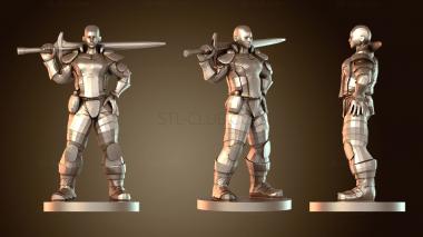 3D модель Бойцы Человек Боец Тяжёлая Леди ЛЫСАЯ (STL)