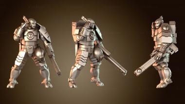 3D модель Огненные воины ОБНАЖЕНЫ татуированными (STL)