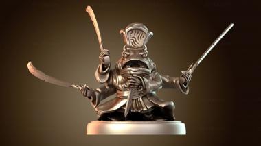 3D модель Лягушка Чернокнижник Мечи Мистик (STL)